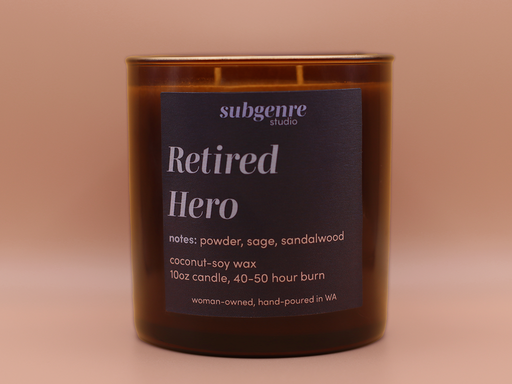 Retired Hero 2-Wick Candle